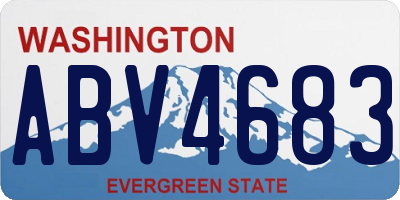 WA license plate ABV4683
