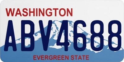 WA license plate ABV4688