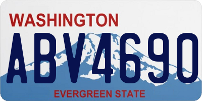 WA license plate ABV4690
