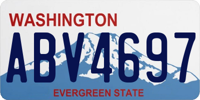 WA license plate ABV4697