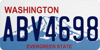 WA license plate ABV4698