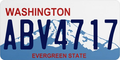 WA license plate ABV4717