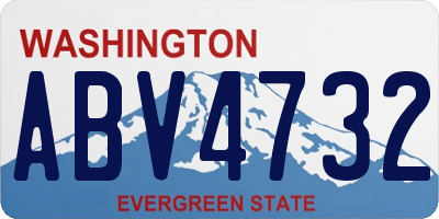 WA license plate ABV4732