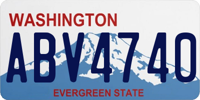 WA license plate ABV4740