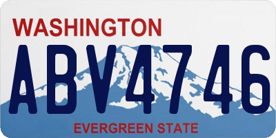 WA license plate ABV4746