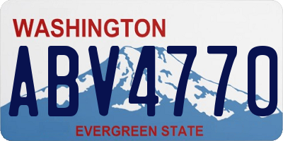 WA license plate ABV4770