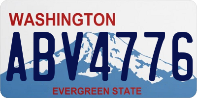 WA license plate ABV4776