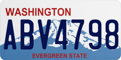 WA license plate ABV4798