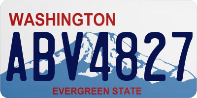 WA license plate ABV4827