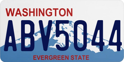 WA license plate ABV5044