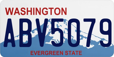 WA license plate ABV5079