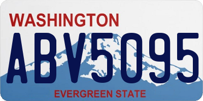 WA license plate ABV5095