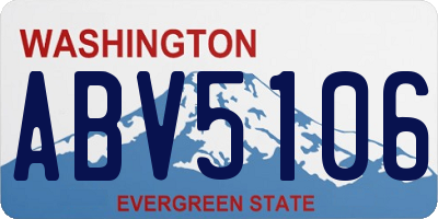 WA license plate ABV5106