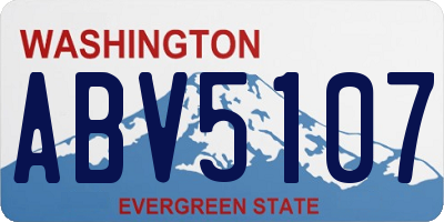 WA license plate ABV5107