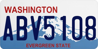 WA license plate ABV5108