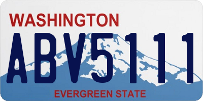 WA license plate ABV5111