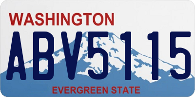 WA license plate ABV5115