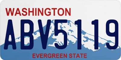 WA license plate ABV5119