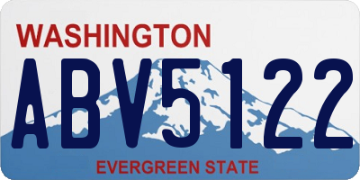 WA license plate ABV5122