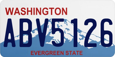 WA license plate ABV5126