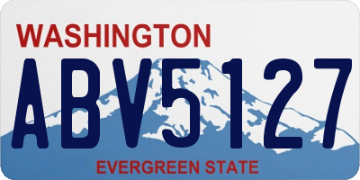 WA license plate ABV5127