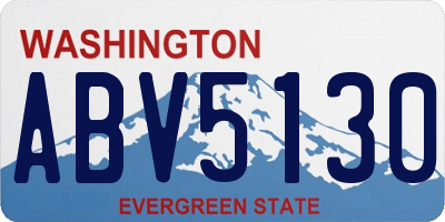 WA license plate ABV5130