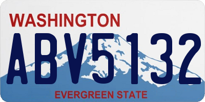 WA license plate ABV5132