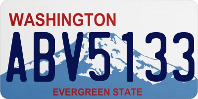 WA license plate ABV5133