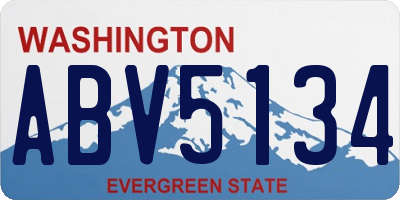 WA license plate ABV5134