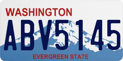 WA license plate ABV5145