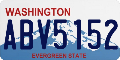 WA license plate ABV5152
