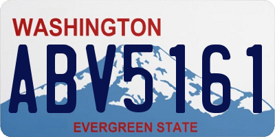 WA license plate ABV5161