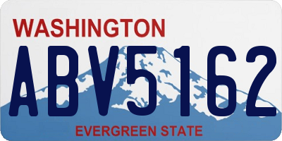 WA license plate ABV5162