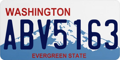 WA license plate ABV5163
