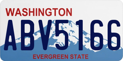 WA license plate ABV5166