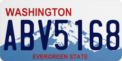 WA license plate ABV5168