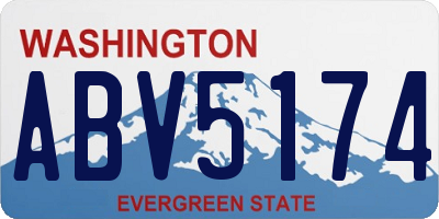WA license plate ABV5174