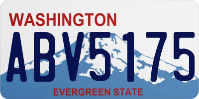 WA license plate ABV5175