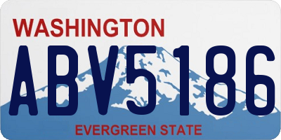 WA license plate ABV5186