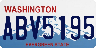 WA license plate ABV5195