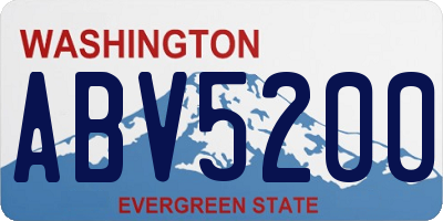 WA license plate ABV5200