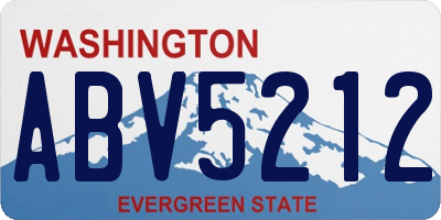 WA license plate ABV5212