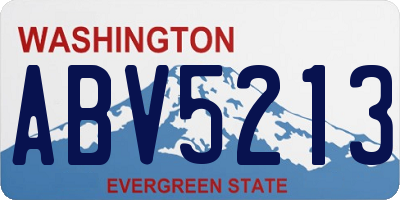 WA license plate ABV5213