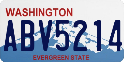WA license plate ABV5214