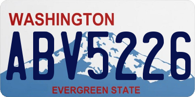 WA license plate ABV5226