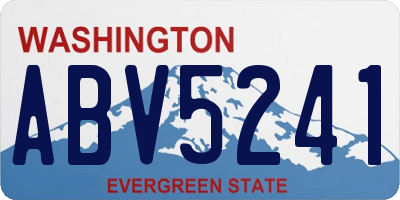 WA license plate ABV5241