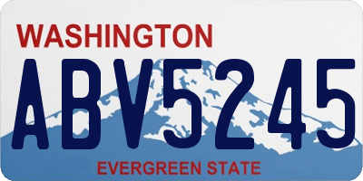 WA license plate ABV5245