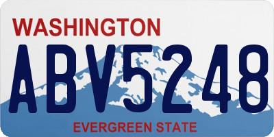 WA license plate ABV5248