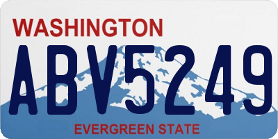 WA license plate ABV5249