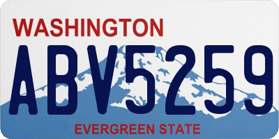 WA license plate ABV5259